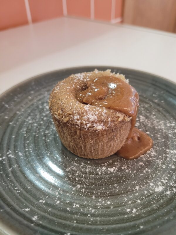 COULANT DE AVELLANA CON HELADO DE CHOCOLATE
